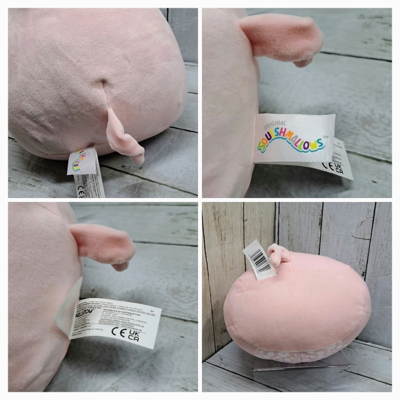 KellyToy Squishmallows Pink Peter Pig Small 9"tall Daisy Floral Pattern Plush - Picture 6 of 8